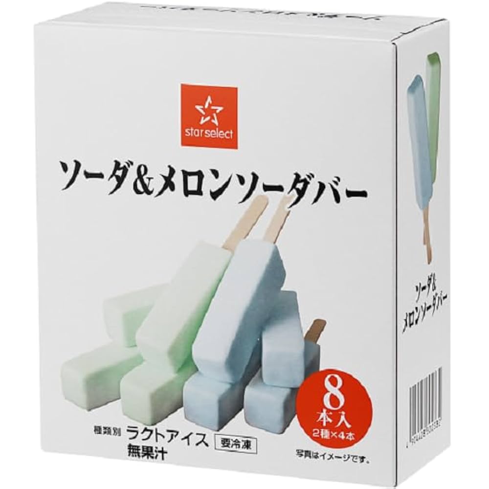 Amazon.co.jp: スターセレクト ソーダ&メロンソーダバー 8本入